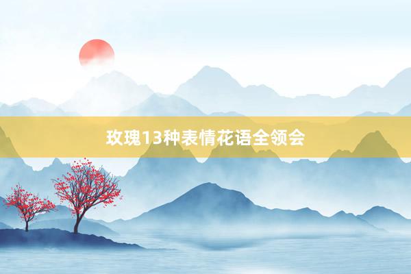 玫瑰13种表情花语全领会