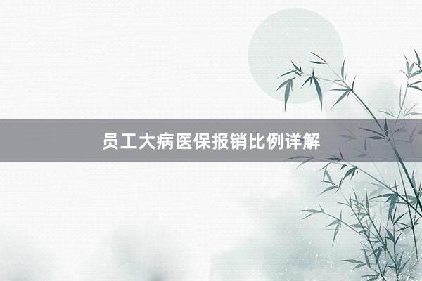 员工大病医保报销比例详解